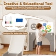 thumbnail image 4 of 10-in-1 Toddler Slide Playset for 1-3 Years Old, Indoor Outdoor Playground Equipment with Golf Set, Basketball Hoop, Climbing Frame, Drawing Board, Steering Wheel, 4 of 7