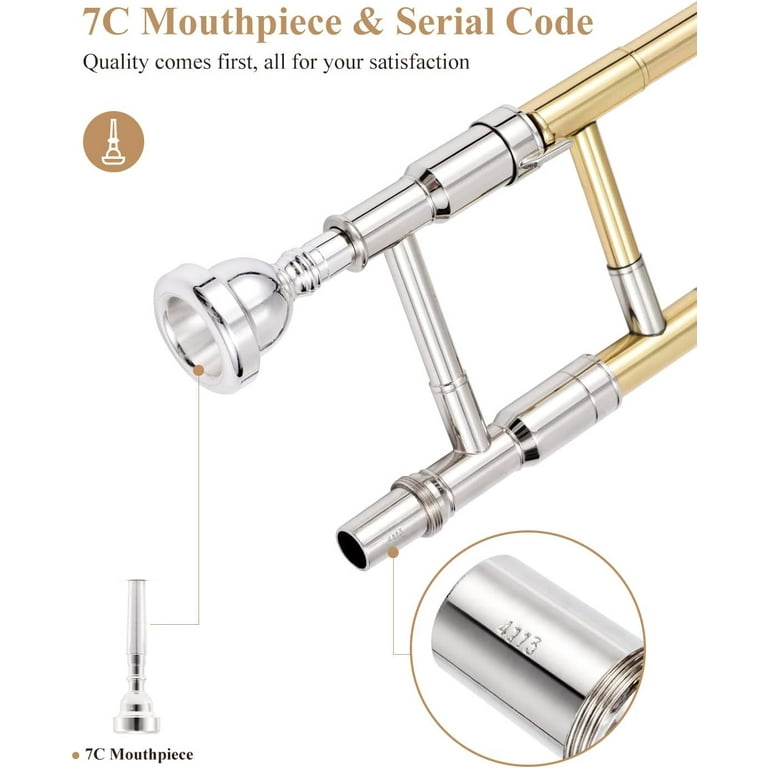 Eastar Bb Tenor Trombone for Beginners, B Flat Brass