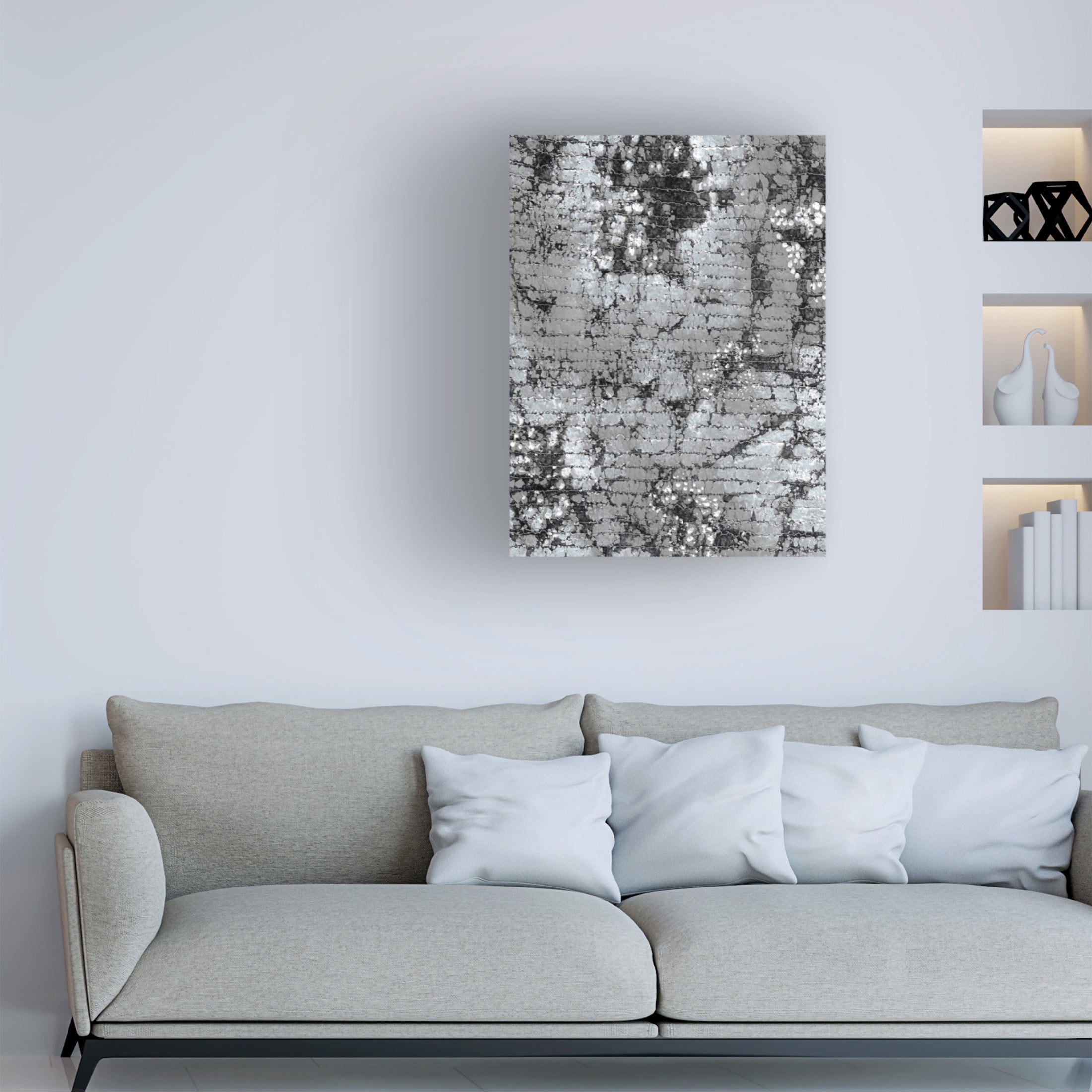 Canvas Wall Art - Maliq 'Stone 3' Wall Art for Living Room, Bedroom, or Office Décor by Trademark Fine Art - 14 x 19 Inches
