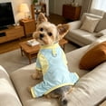 thumbnail image 4 of Breathable Mesh Dog Sun Protection Jumpsuit with D-Ring, Summer Cooling Pet Clothes for Small Dogs, Lightweight 4-Leg Puppy Outfit, Quick Dry Dog Sunsuit for Yorkie, Maltese, Outdoor Use, 4 of 5