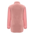 thumbnail image 5 of Women's Casual V Neck Long Sleeve Tunic Dress Mesh Polka Dot Sleeve Mini Shift Dress Loose Fit Breathable Comfy Chic Style Date Night Cocktail Party Apparel, 5 of 7