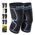thumbnail image 1 of CAMBIVO - Rodilleras de compresión para hombre y mujer (2 unidades), color azul, talla mediana, 1 of 5