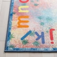 thumbnail image 5 of SAFAVIEH Kids Playhouse Alphabet Numbers Shapes Machine Washable Area Rug, Blue/Orange, 6'7" x 9', 5 of 13
