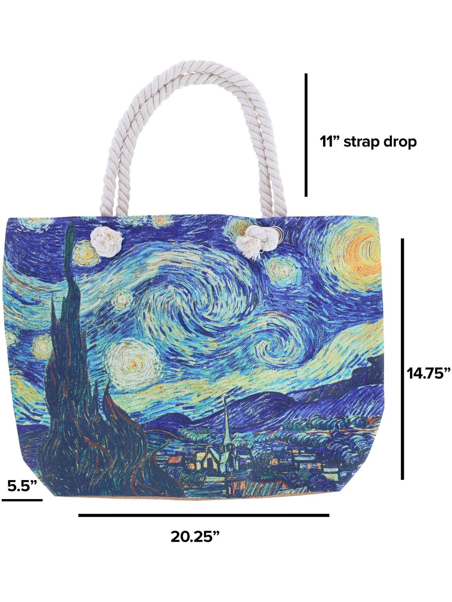 Van Gogh Almond Blossoms : Dark Teal Tote Bag by PureVintageLove | Society6