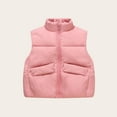 thumbnail image 2 of KyCheLot Girls Winter Outerwear Warm Sleeveless Vest Stand Collar Zip up Windproof Thermal Coat for 3-12 Years, 2 of 4