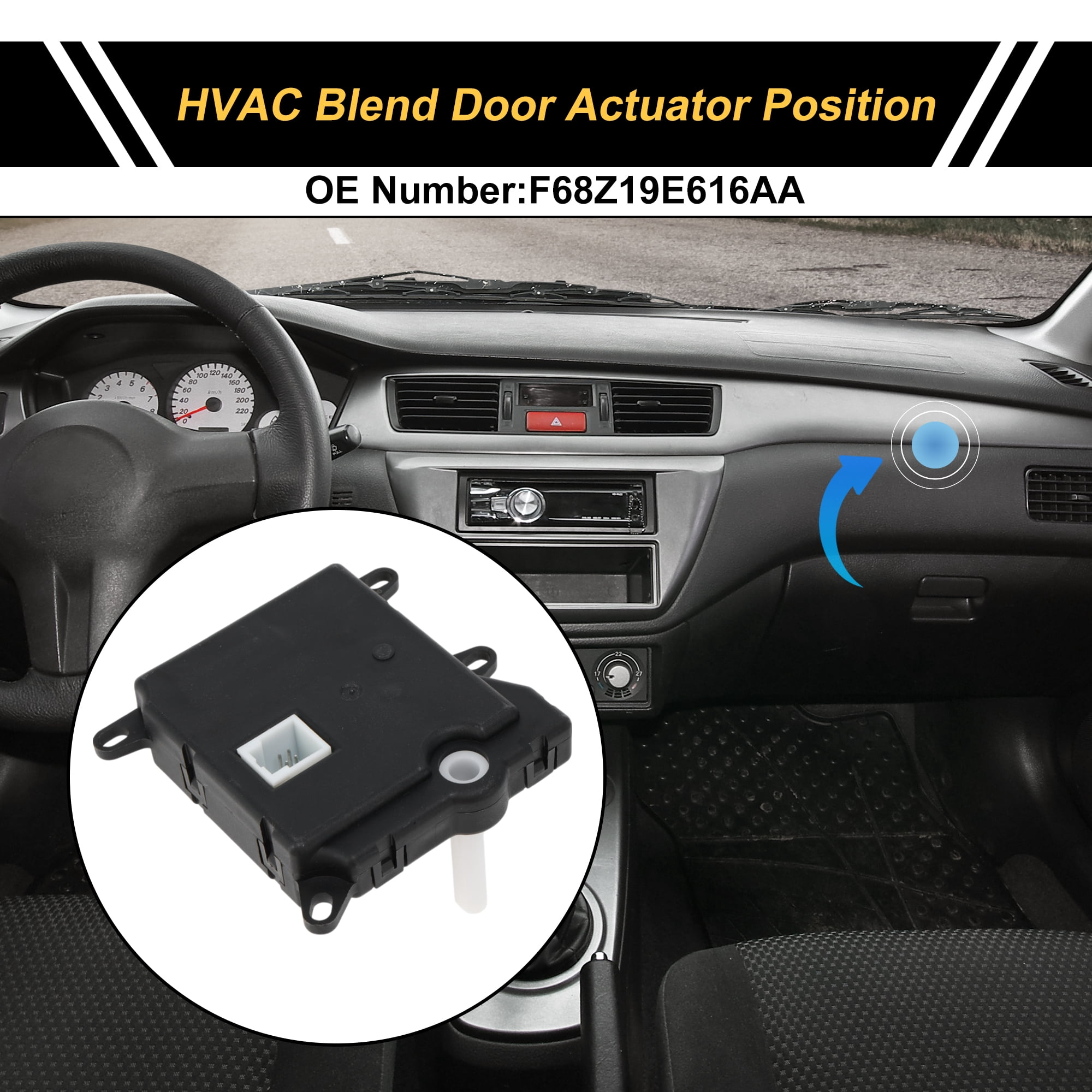 Unique Bargains HVAC Heater Blend Door Actuator Replacement for Ford E-450 2006-2015