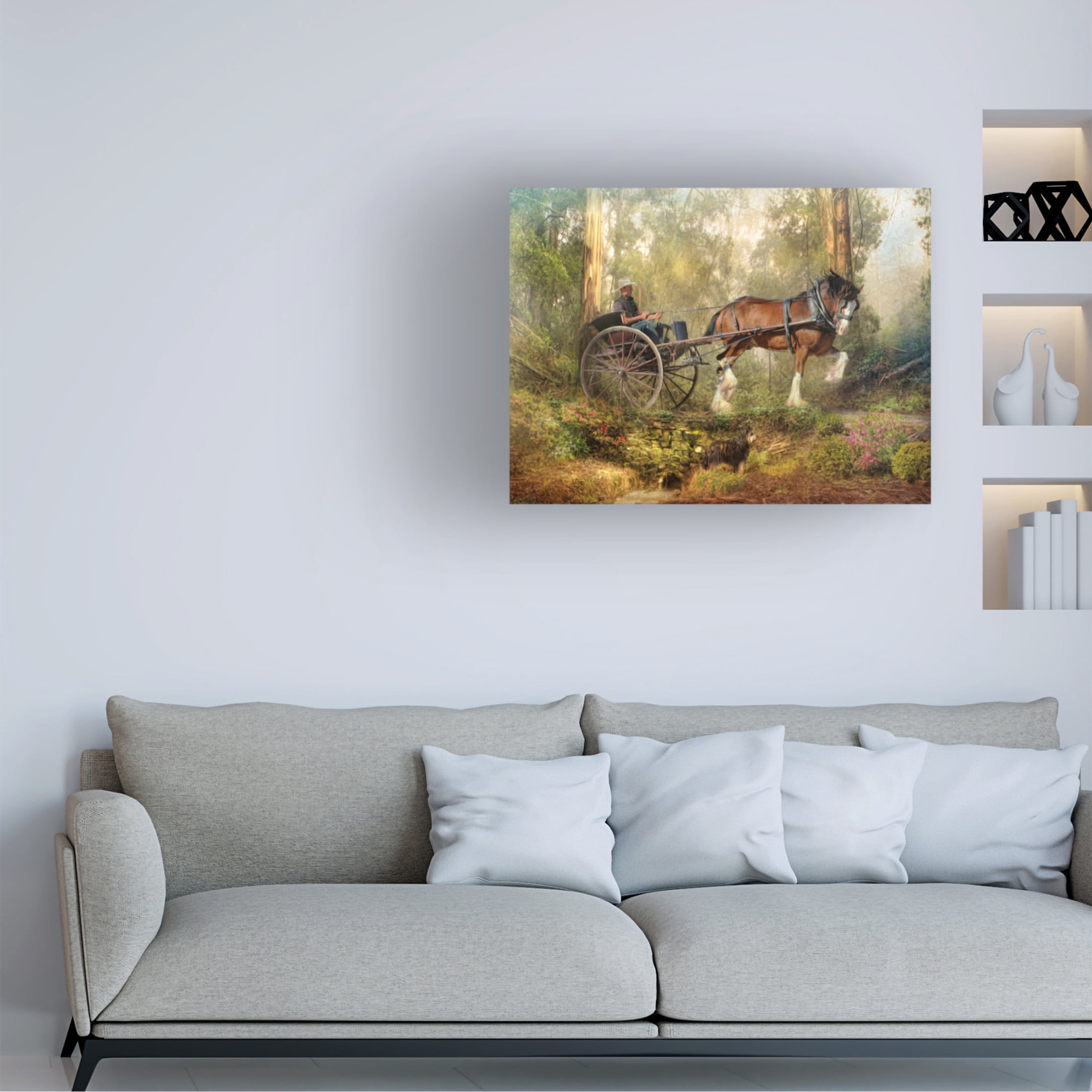 Canvas Wall Art - Trudi Simmonds 'Stepping Out' Wall Art for Living Room, Bedroom, or Office Décor by Trademark Fine Art - 24 x 18 Inches