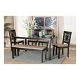thumbnail image 2 of Baxton Studio Olympia Beige Fabric and Espresso Brown Wood 6-Piece Dining Set, 2 of 24