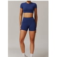 thumbnail image 3 of Conjuntos de entrenamiento for mujer, 2 piezas, sujetador deportivo, camiseta sin mangas, polainas de cintura alta, gimnasio, Yoga, ropa activa, Top de entrenamiento for mujer, 3 of 6