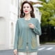 thumbnail image 4 of Ropa de mujer de mediana edad y mayor, cárdigan de punto nuevo de primavera, abrigo de dos piezas, ropa interior, traje, ropa joven, 4 of 5