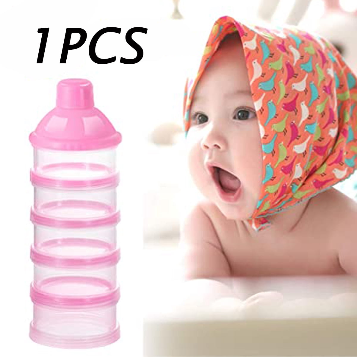 1-Pieces 5-Layer Stackable Milk Powder Dispenser, Formula Container for Travel, Stackable Storage Container BPA Free