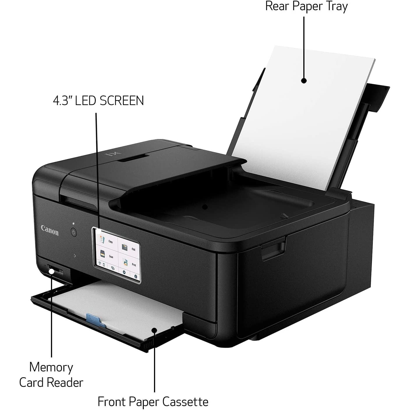 Canon Pixma TR8620a Wireless All-In-One Printer For Home Office w/ Copy, Scanner, Fax, Mobile Print Photo Printing Bundle with DGE USB Cable + Small Business Software Kit | Official Canon Partner