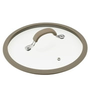 Rachael Ray Cook + Create 10 inch Silicone Rimmed Glass Lid, Taupe