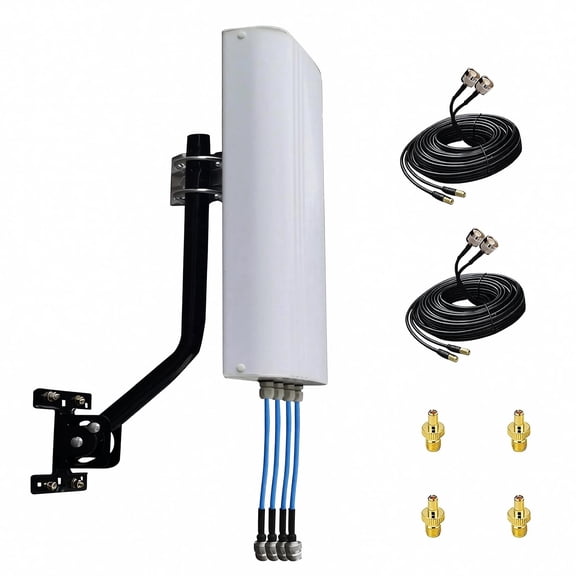 4x4 Mimo Outdoor Panel Antenna for 4G Lte & 5G Routers, 698–4000MHz with Mounting Kit