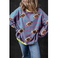 thumbnail image 3 of Casual Rugby Football Graphic Sweatshirt with Colorblock Edges and Sequins - [ZhiHiMeRi] | (US 16-18)XL, 3 of 6