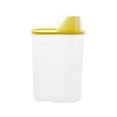 thumbnail image 1 of Cereal Container with Pour Spout and Measuring Cup Plastic Clear Food Saver Airtight Watertight Cereal Keeper Food Storage Containers for Rice Grain Cereal Oatmeal Sugar Nuts Beans Size L(Yellow), 1 of 6