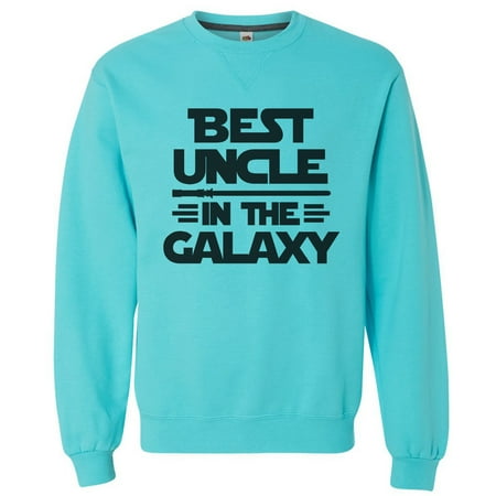 Mens Dream Super Soft Sweatshirt ”Best Uncle In The Galaxy” High Quality Long Sleeve Sweater XX-Large,