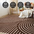 thumbnail image 4 of Boho Area Rug 5x7 Machine Washable Rugs for Living Room Non Slip Soft Carpet Geometric Jacquard Textured Carpet for Bedroom Dining Room Nursery Office Living Room Rug -Brown, 4 of 13