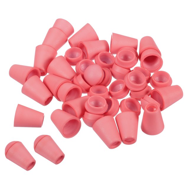 Unique Bargains Bell End Stopper, Cord Rope Lock for Drawstring Bag, Rose Red 50 Pack