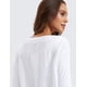 thumbnail image 5 of Remera CRZ YOGA de Algodón Pima Manga Larga Cuello Barco Blanca M, 5 of 6