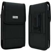 Bomea iPhone XR Belt Case, iPhone 11 Holster, Rugged Nylon Cell Phone Holster Case with Belt Clip Loop Pouch Belt Holder Cover Black
