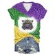 thumbnail image 2 of Fiudx Camisetas para Mujer Blusa de Manga Corta con Estampado de Carnaval para Mujer, Tops Informales con Cuello Redondo, 2 of 3