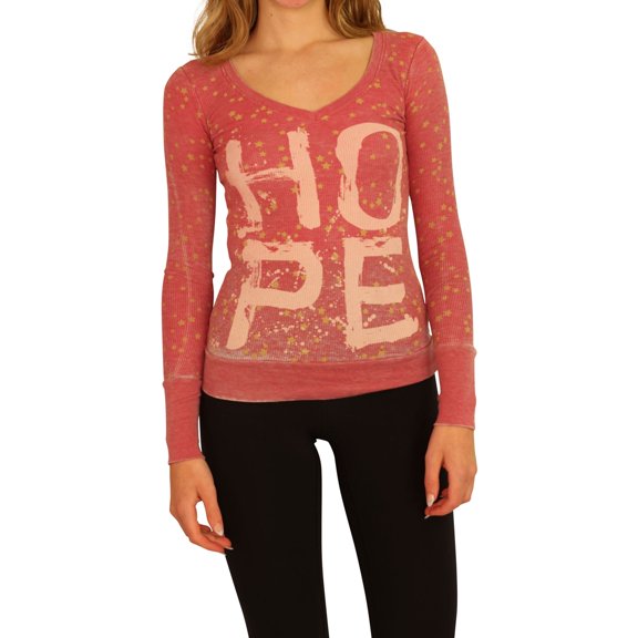 Peace Generation Womens Hope Graphic T-Shirt, Red, Small