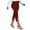 Wine, variant on Admvng Pants for Women Yoga Pants Capris Solid Color Button Slit Elastic Waist Sports Leisure Leggings for Women S-2XL