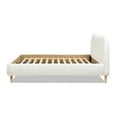 thumbnail image 2 of Jennifer Taylor Home Roman Curved Headboard Upholstered Platform Bed, Queen, Ivory White Boucle, 2 of 10