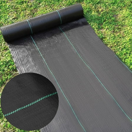 VEVOR 6x300FT Heavy Duty PP Woven Weed Cover Barrier Weed Control Fabric Landscape Membrane 3.2Oz/109gsm Driveway Cover
