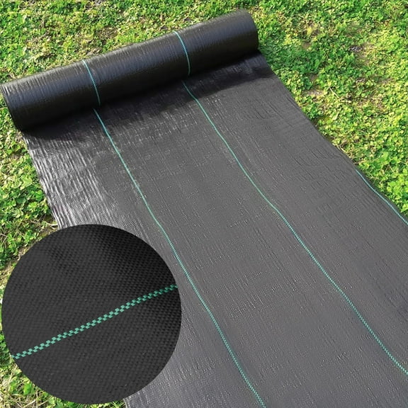 VEVOR 6x300FT Heavy Duty PP Woven Weed Cover Barrier Weed Control Fabric Landscape Membrane 3.2Oz/109gsm Driveway Cover