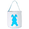 thumbnail image 1 of Bolsas de cesta de conejito de Pascua para ni?os, lona de algodón, regalo y huevos, bolsa de caza, colas esponjosas, conejo impreso, juguetes de lona B LingWen 8390605700569, 1 of 1