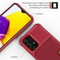 thumbnail image 4 of Tarise Galaxy A53 5G Wallet Case, RFID Blocking Card Holder Slot Kickstand Magnetic Button Closure Women Men Heavy Duty Shockproof Rugged Back Case Cover for Samsung Galaxy A53 5G 2022, Red, 4 of 7