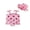 Pink Plaid Strawberry, variant on BemeyourBBs Toddler Baby Girl Swimsuit One Piece Swimsuit Infant Girl Bathing Suit Strawberr Bow Cherry Print Sleeveless Tie Shoulder Swimwear with Swim Cap Summer Beachwear