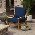 thumbnail image 2 of ARDEN Foam Outdoor Deep Seat Cushion Set, 24 x 24, made with ProFoam, Rain-proof, Fade Resistant, Sapphire Blue Leala, 2 of 9