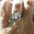 thumbnail image 3 of Mahablijewels Women's Wedding Marquise Cut Ring 925 Sterling Silver Cubic Zirconia, 3 of 6