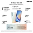 thumbnail image 4 of Smartphone Samsung Galaxy A34 5G 128 GB Plata Desbloqueado, 4 of 4