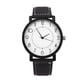 thumbnail image 1 of Reloj de pulsera de cuarzo para hombre y mujer, correa redonda de PU, reloj de pulsera con esfera grande (esfera simple), 1 of 8