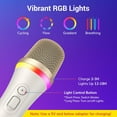 thumbnail image 3 of TONOR RGB Dynamic Karaoke Microphone for Singing with 5M XLR Cable, XLR Handheld Wired Microfono, Compatible with Karaoke Machine/Speaker/Amp/Mixer for Karaoke Singing, Speech, and Outdoor Activity, 3 of 9