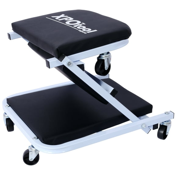 Mechanic Creeper, Garage Gift, 36" Z Creeper Seat, 2 in 1 Mechanic Gifts, 300 lbs Capacity, Low Profile Creeper with 6 pcs Wheels in Garage/Shop for Fathers Day Tool Gift,black