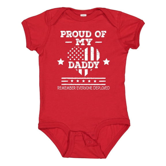 Inktastic Military Daddy Red Friday Deployed Boys or Girls Baby Bodysuit