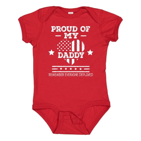 

Inktastic Military Daddy Red Friday Deployed Gift Baby Boy or Baby Girl Bodysuit