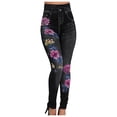 thumbnail image 1 of TSADFHJI Black Skirt Girls 12-14 Sexy Women Fashion Denim Like Jean Slim Fit Embroidery Pants Denim Pants One Size Black, 1 of 8