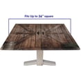 thumbnail image 5 of Elastic Edge Square Fitted Tablecloth, Farmhouse Countryside Wood Board Polyester Table Cover, for Outdoor Picnic Camping and Indoor Kitchen Dining Party, Fit for 36" x 36"Square Table, 5 of 5