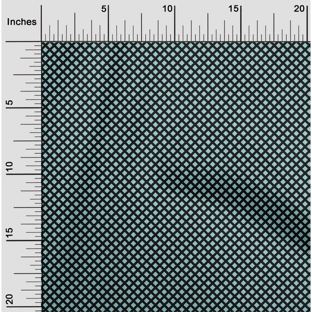 oneOone Cotton Flex Fabric Diagonal Check Decor Fabric Printed BTY 40 Inch Wide