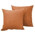 thumbnail image 1 of Hongan Funda de Almohada Funda de Almohada Decorativa Amarilla para Sofá Fundas de Almohada Cuadradas de Lino Rústico para el Hogar para Decoración Del Sofá Del Hogar 18 " 18" Paquete de 4 Naranja, 1 of 5