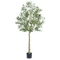 thumbnail image 1 of VEVOR Artificial Olive Tree, 6 FT Tall Faux Plant, Secure PE Material & Anti-Tip Tilt Protection Low-Maintenance Plant, Lifelike Green Fake Potted Tree for Home Office Warehouse Decor Indoor Outdoor, 1 of 9