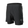 thumbnail image 1 of Reayehane Shorts de Course d'Entraînement Actif pour Hommes 2 en 1 (Gris), 1 of 4