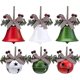 thumbnail image 1 of 6 Piezas Adornos de Campanas de Navidad Cascabeles de Navidad Campanas Artesanales Recortes de Estrellas Campanas de Aniversario de Navidad con Bayas de Acebo para decoración de árbol de Navidad, 1 of 5