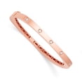 thumbnail image 2 of Auriga Fine Jewelry 18k Rose Gold Polished Diamond Hinged Bangle for Women, 2 of 6